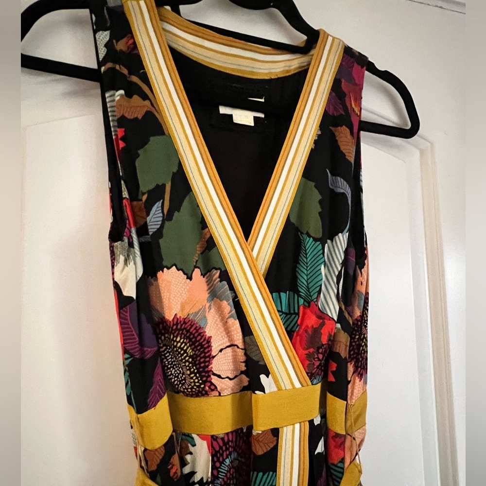 Anthropologie Maeve Botanical Faux Wrap Dress Size 6 - Picture 4 of 10